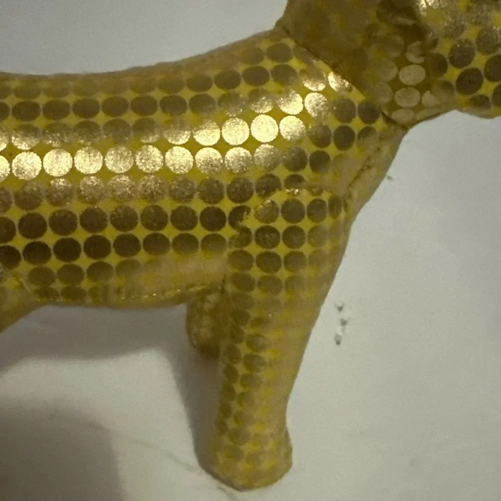 Gold Victoria Secret Decorative Dog Figurine small